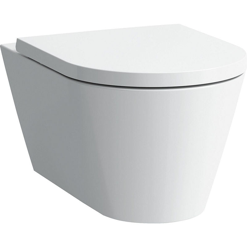 WC suspendu à fond creux Laufen Kartell sans bride de rinçage, blanc, L x H x P :370x285x545mm