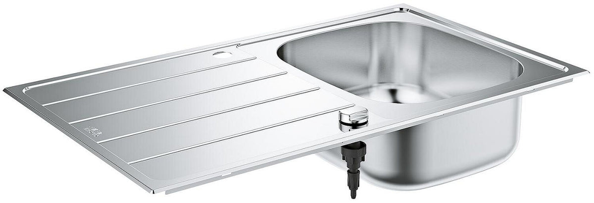 Évier inox Grohe K200 avec 1 bac réversible lxP: 860 x 500 mm