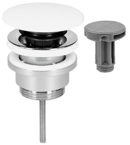 Bonde à clapet Klicker/fixe avec plaque Corian, Ø 72 mm L= 0-70 mm, universel
