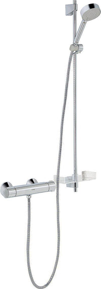 Kit de douche thermostatique Hansa Hansamicra barre 920 mm douchette Ø 95 mm chrome