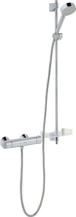 Kit de douche thermostatique Hansa Hansamicra barre 920 mm douchette Ø 95 mm chrome