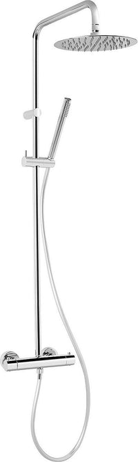 Colonne de douche thermostatique Salsa chrome avec pomme Ø 250 mm et douchette