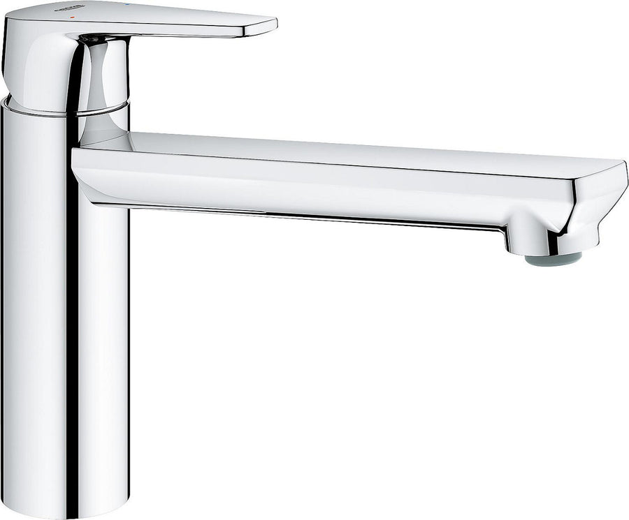 Mitigeur d'évier Grohe Bauedge bec pivotant saillie 222 mm chrome