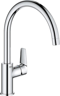 Mitigeur d'évier Grohe Bauedge bec pivotant saillie 223 mm chrome