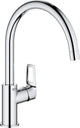 Mitigeur d'évier Grohe Bauloop bec pivotant saillie 223 mm chrome