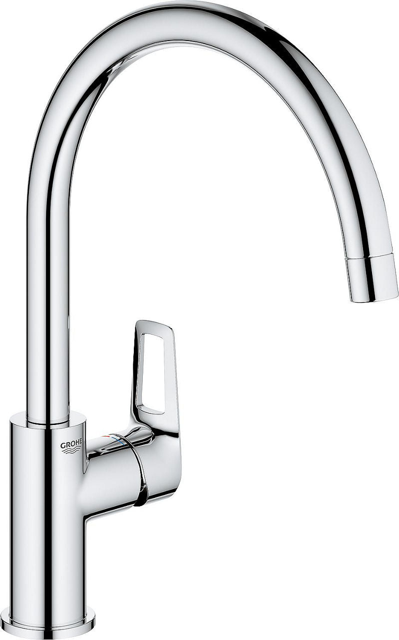 Mitigeur d'évier Grohe Bauloop bec pivotant saillie 223 mm chrome