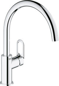 Mitigeur d'évier Grohe BauFlow bec pivotant saillie 223 mm chrome