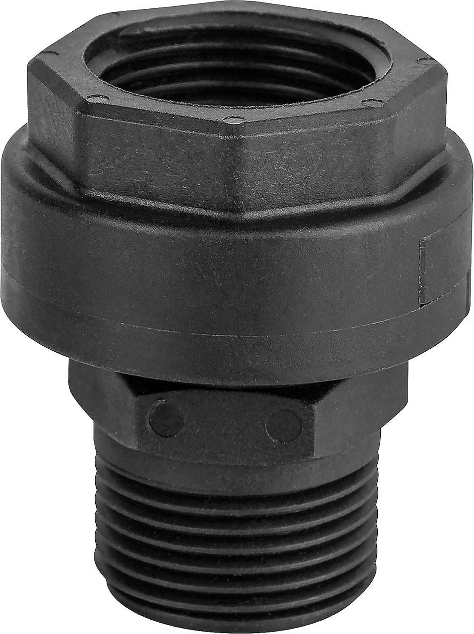 Raccord à visser plastique écrou tournant 1" femelle x 1" mâle L=60 mm