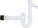Siphon universel 1 1/2" & 1 1/4" x DN50 tube sortie avec robinet à bille/ouverture nettoyage