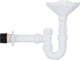 Siphon entonnoir DN40/50/56 plastique blanc, avec robinet à bille/ouverture de nettoyage
