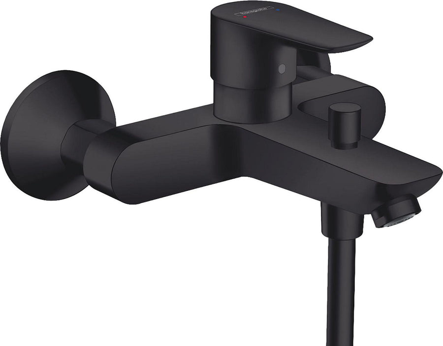 Mitigeur bain/douche apparent Hansgrohe Talis E saillie 194 mm noir mat