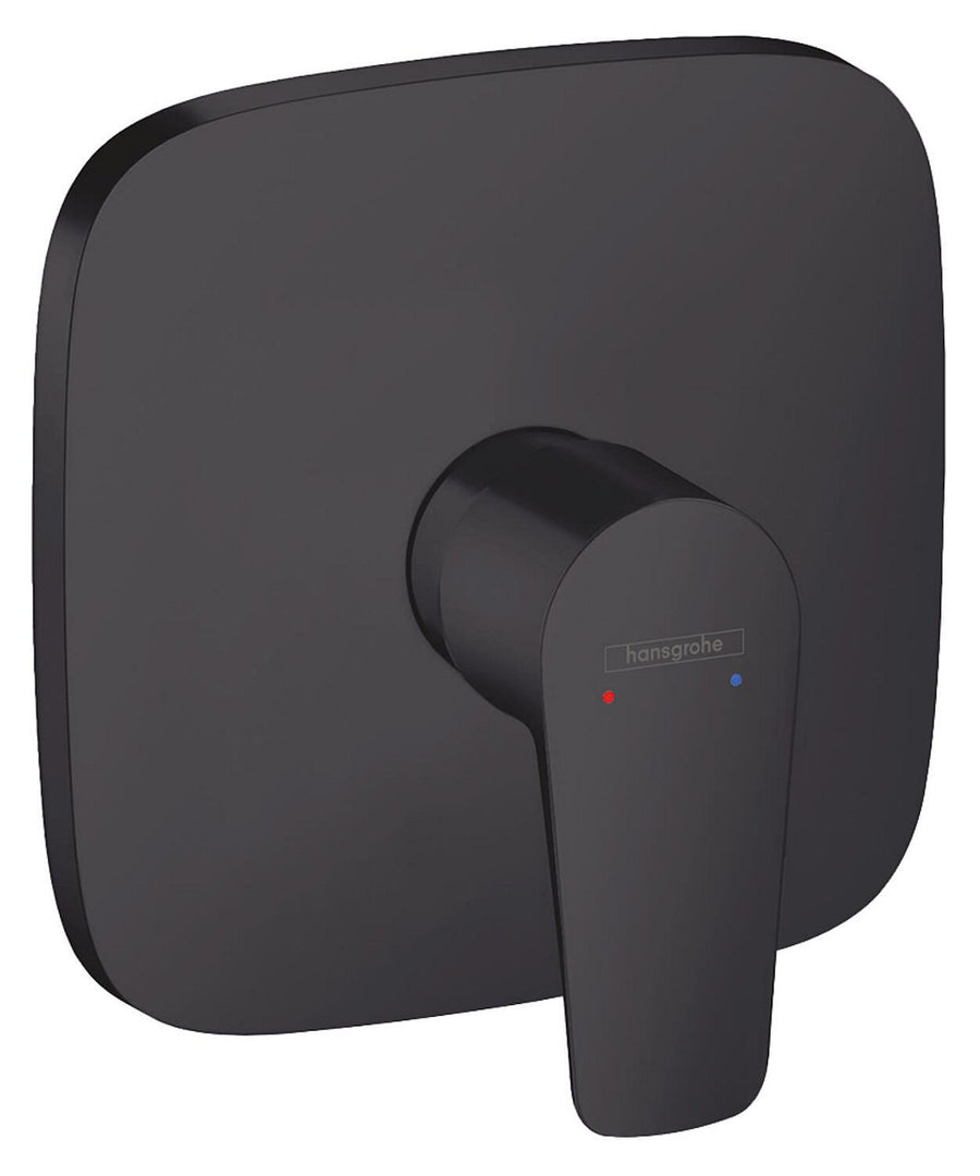 Mitigeur douche encastré Hansgrohe Talis E rosace 155x155 mm noir mat