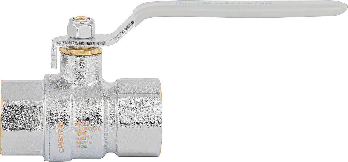 Robinet à boisseau sphérique gaz et eau potable 2-en-1, passage intégral 42 bar, femelle × femelle
