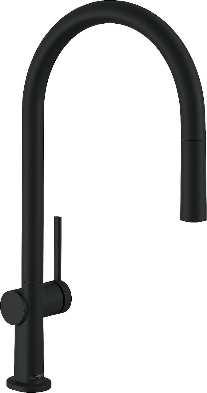Mitigeur d'évier Hansgrohe 210 Talis M54 bec pivotant saillie 223 mm noir mat