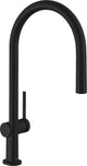 Mitigeur d'évier Hansgrohe 210 Talis M54 bec pivotant saillie 223 mm noir mat