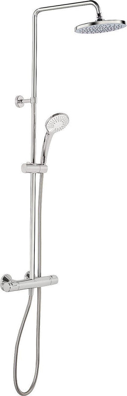 Ideal Standard Ceratherm 25 shower column with thermostatic mixer, Ø 200 mm shower head, chrome