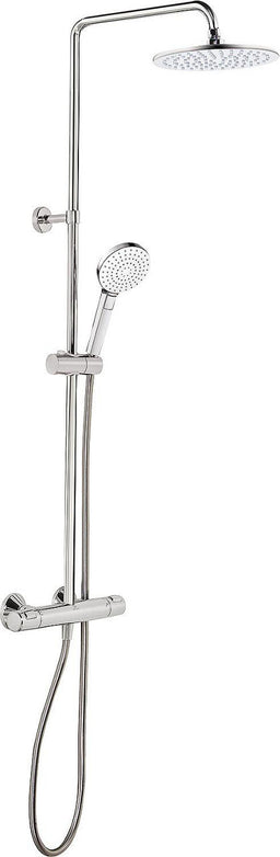 Ideal Standard Ceratherm 50 thermostatic shower column hand shower and Ø 200 mm overhead shower chrome