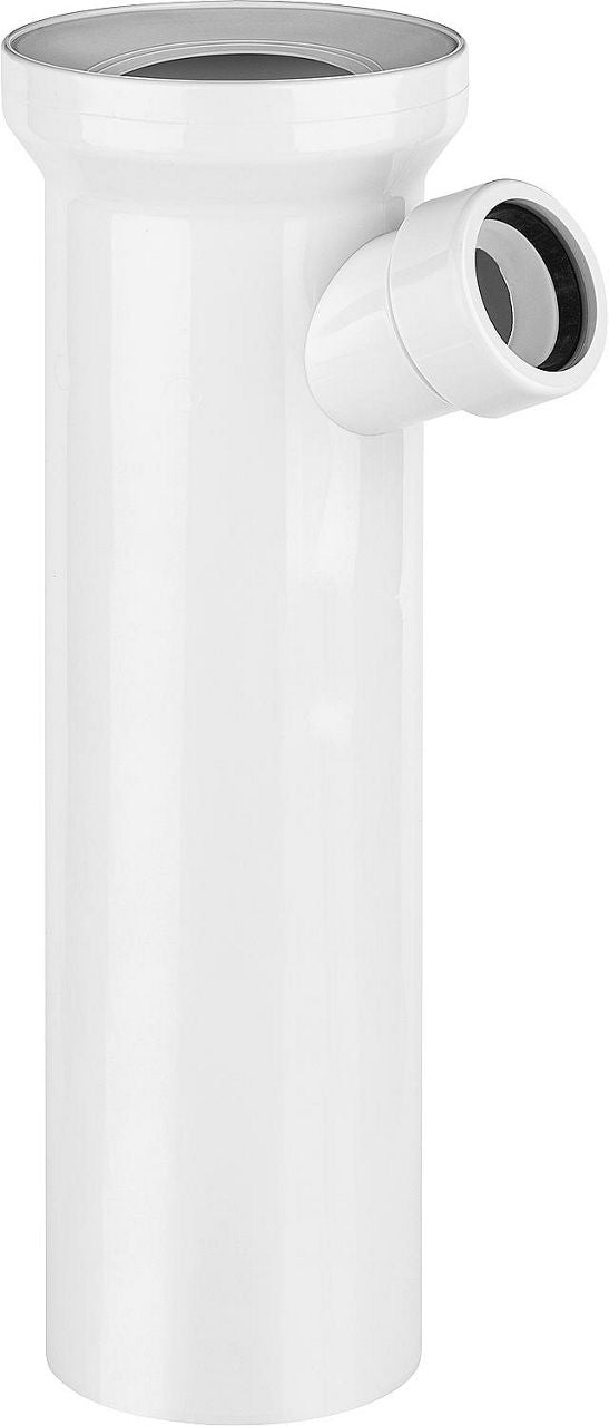Manchon de raccordement WC droit DN100 avec sortie supplémentaire DN40/50, L=400 mm, blanc