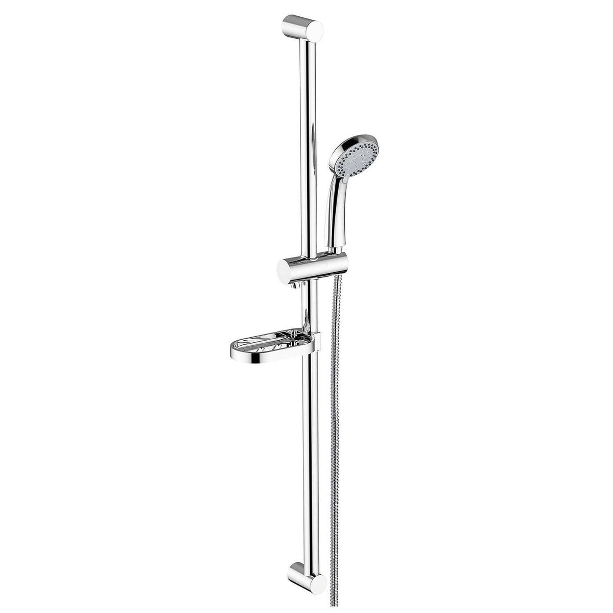 Optima Brauseset 600 mm, 3 Strahlarten Ø 85 mm mit verchromter Seifenschale