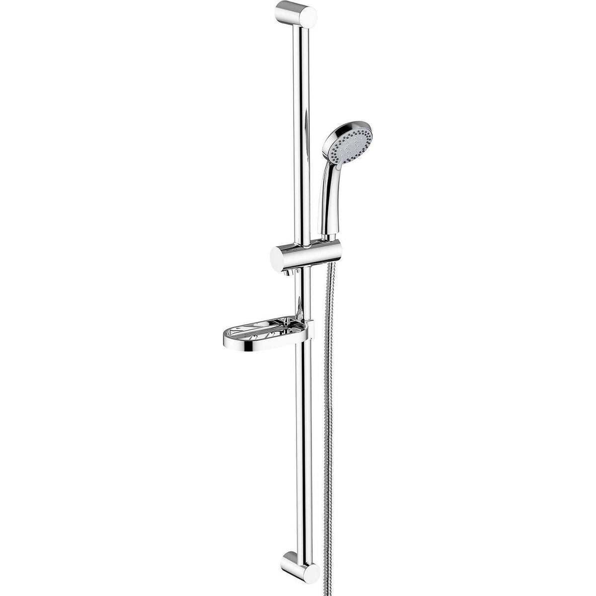 Optima Brauseset 600 mm, 3 Strahlarten Ø 85 mm mit verchromter Seifenschale