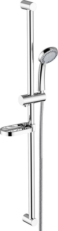 Optima Brauseset 600 mm, 3 Strahlarten Ø 85 mm mit verchromter Seifenschale