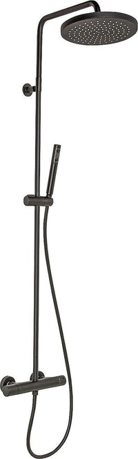 Colonne de douche thermostatique Muun Nero avec pomme de tete Ø 250 mm et douchette noir mat