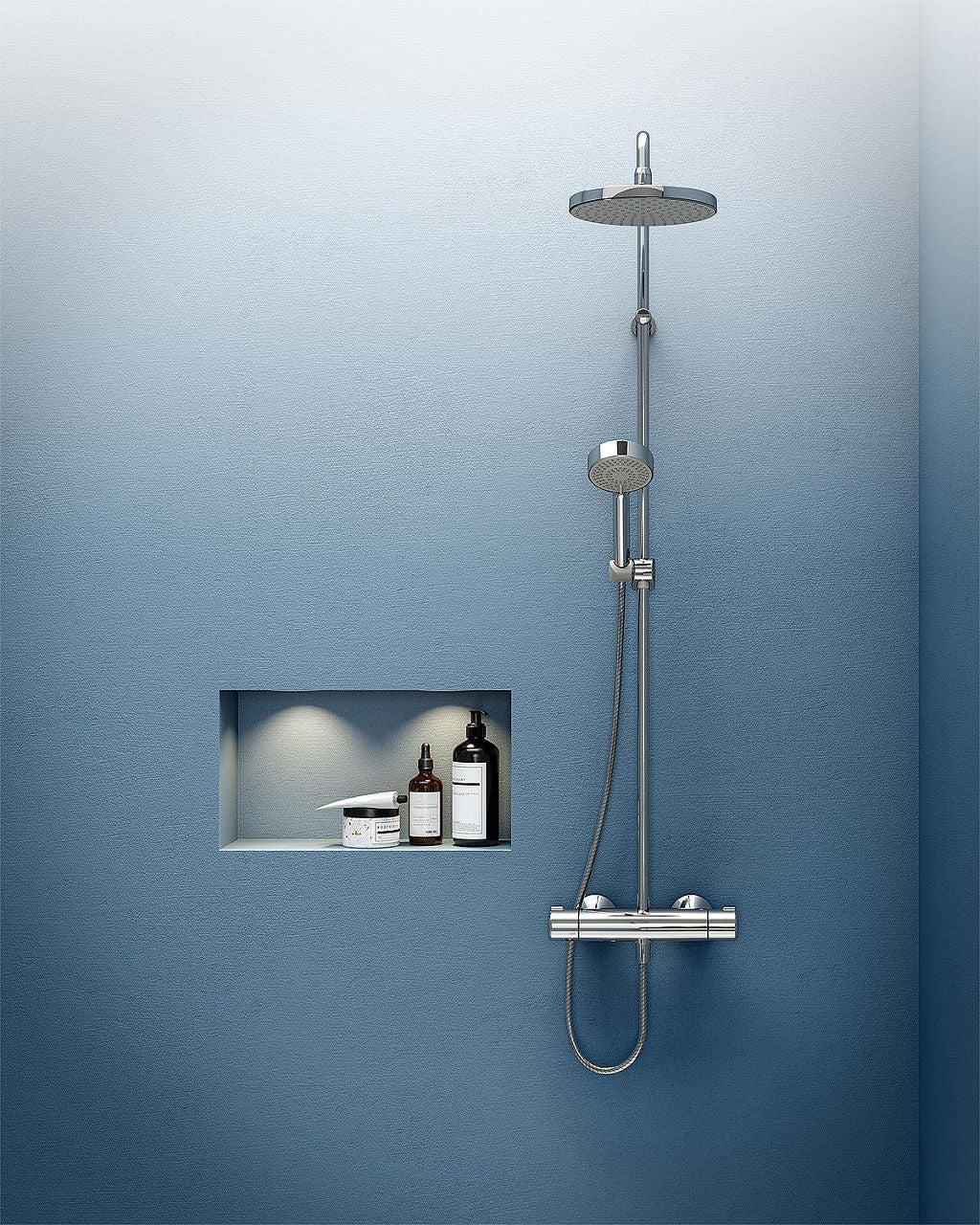 Hansa Hansamicra Duschsystem mit Thermostat, verchromt