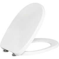 Abattant WC Twist avec fermeture douce en duroplaste blanc, avec démontage rapide et charnière en inox