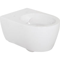 Pack combiné Geberit iCon WC suspendu à fond creux, blanc, sans bride de rinçage Abattant WC fermeture douce, démontage rapide