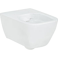 WC suspendu à fond creux Geberit Smyle Square, sans bride de rinçage, blanc L x H x P : 350x330x540mm