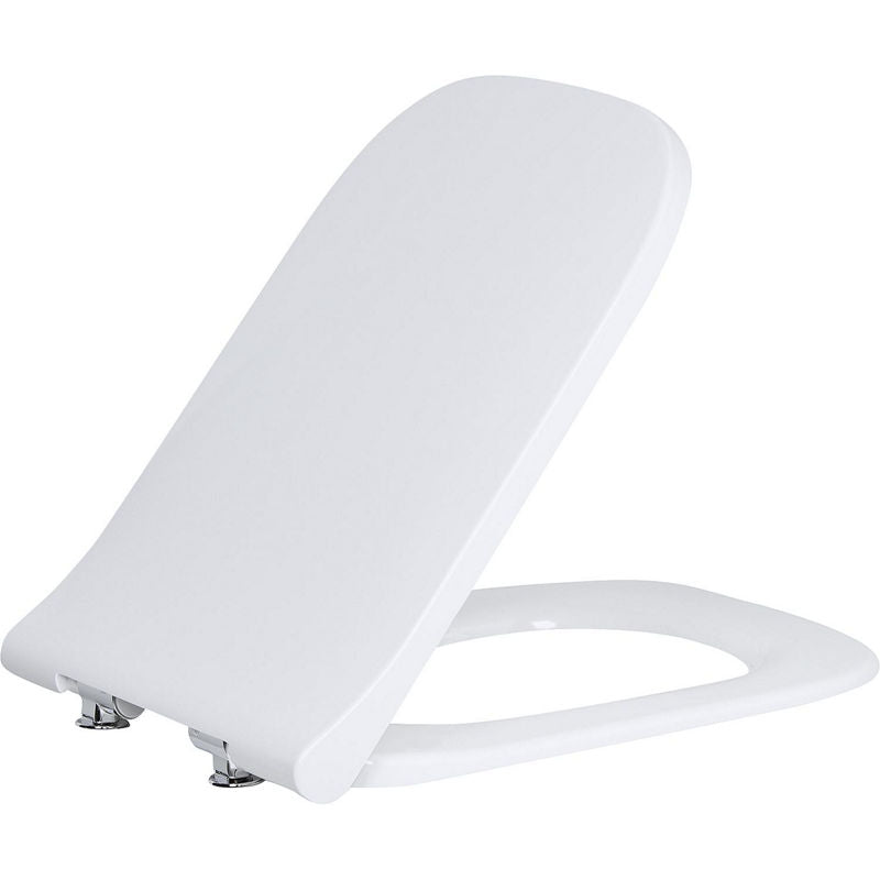 Abattant WC Geberit Smyle Square blanc, fermeture douce, démontage rapide schmales Design