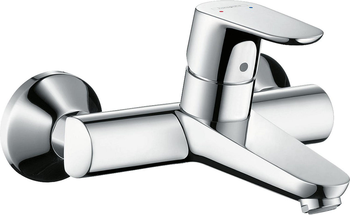 Mitigeur de lavabo mural Hansgrohe Focus saillie 180 mm chromé