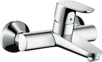 Mitigeur de lavabo mural Hansgrohe Focus saillie 180 mm chromé