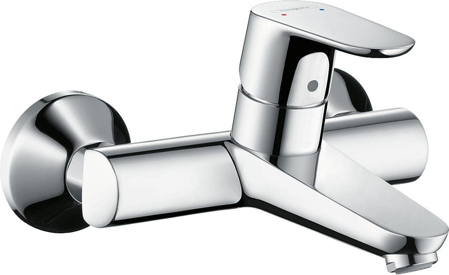 Mitigeur de lavabo mural Hansgrohe Focus saillie 180 mm chromé