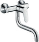 Mitigeur d'évier mural Hansgrohe Focus M41 avec bec orientable saillie 261 mm chrome