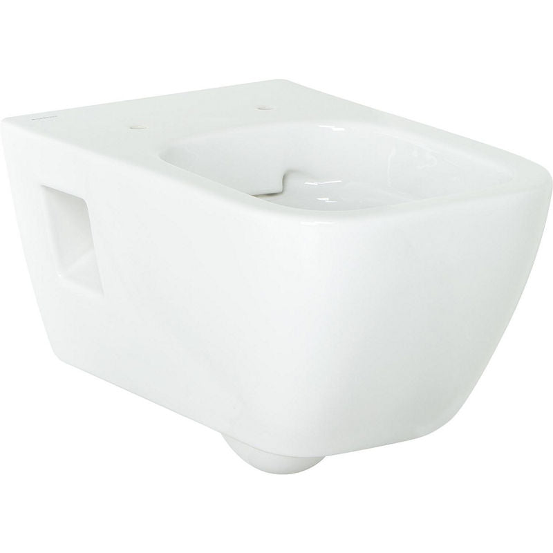 WC suspendu à fond creux, sans bride de rinçage KeraTect Renova Plan blanc partiellement fermé. Fo. L x H x P : 355x330x540mm