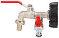 Adaptateur IBC avec robinet à boisseau sphérique double 1/2", S 60 x 6