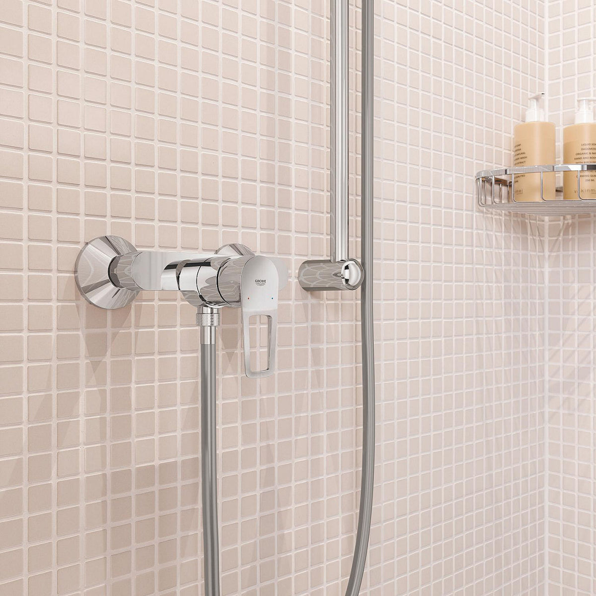 Mitigeur douche apparent Grohe Bauloop saillie 134 mm chromé