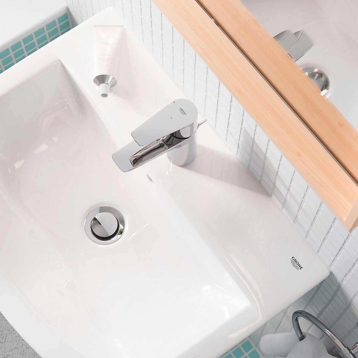 Mitigeur de lavabo Grohe BauEdge saillie 93mm chromé