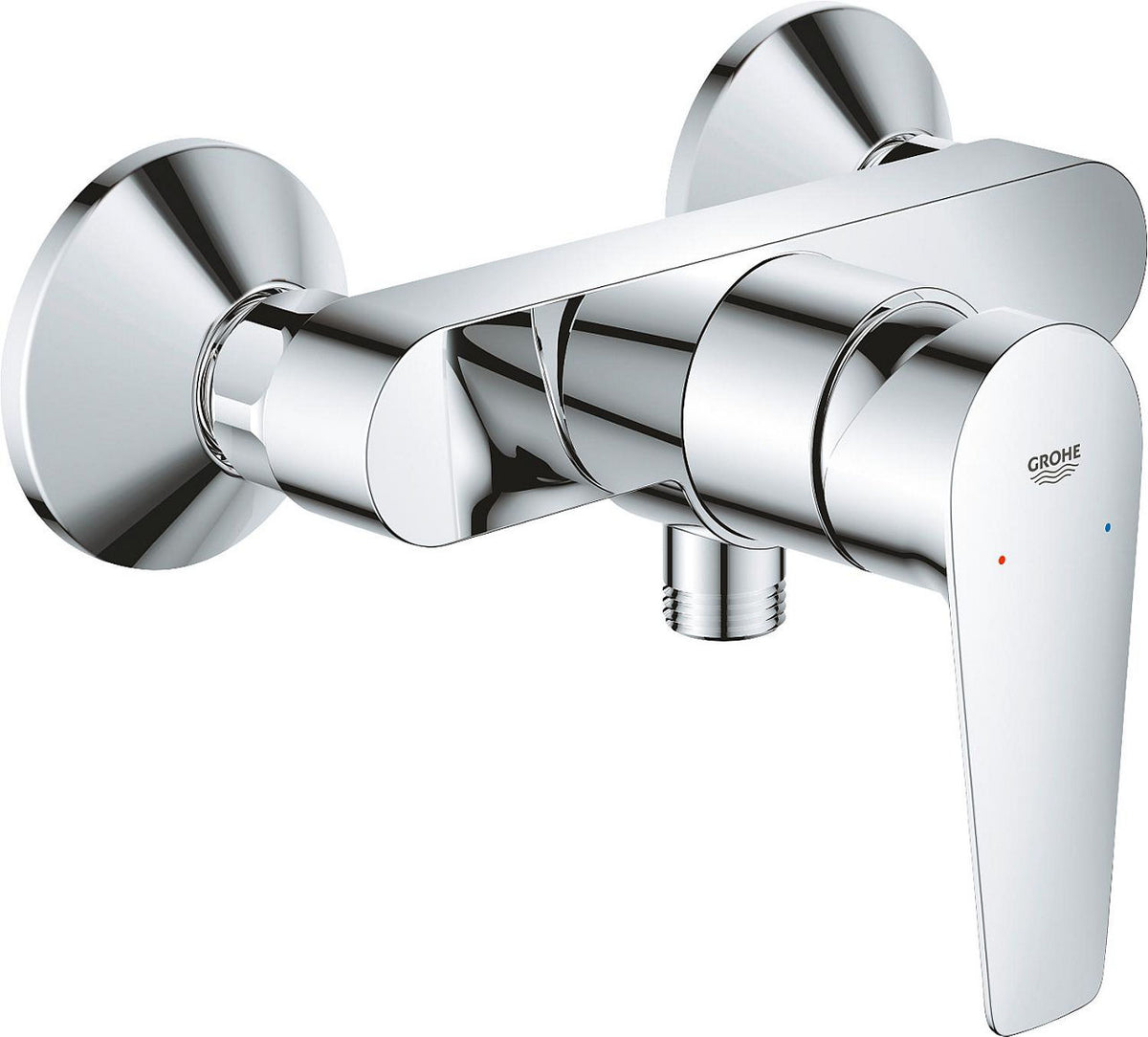 Mitigeur douche apparent Grohe BauEdge saillie 135 mm chromé