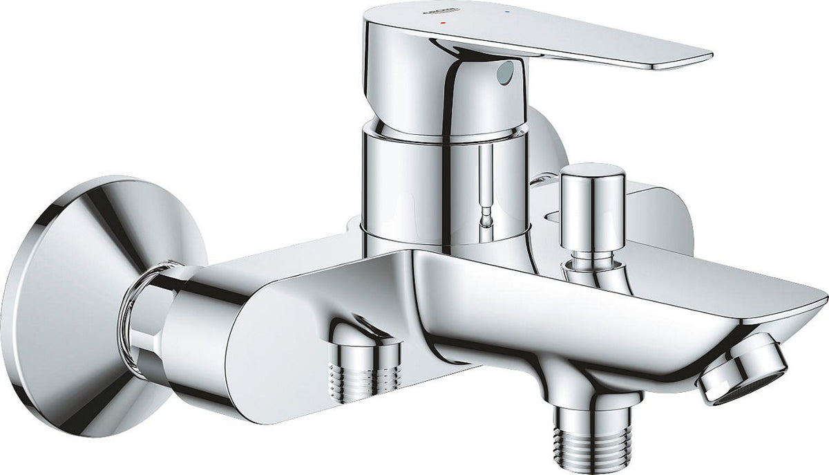 Mitigeur bain/douche apparent Grohe BauEdge saillie 168 mm chromé