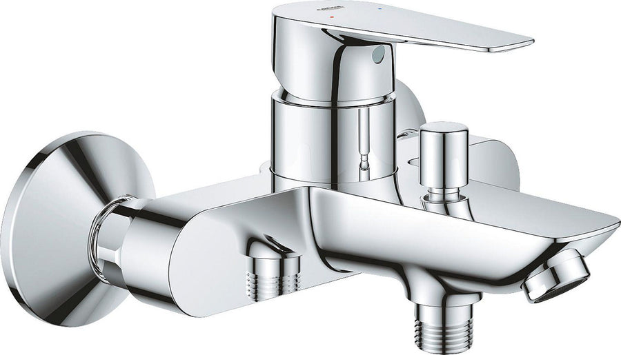 Mitigeur bain/douche apparent Grohe BauEdge saillie 168 mm chromé