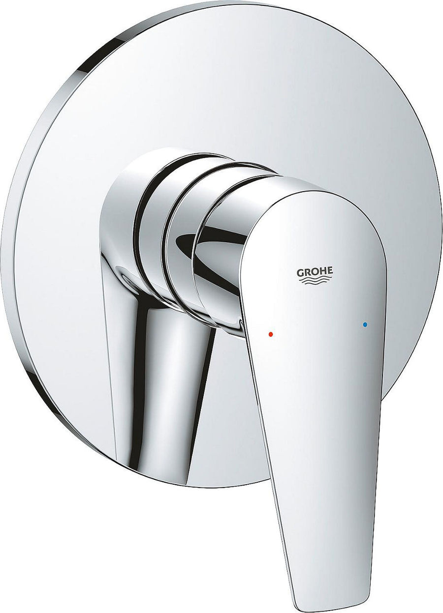 Mitigeur douche encastré Grohe BauEdge rosace Ø 158 mm chromé