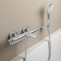 Thermostatique bain-douche apparent Ideal Standard Ceratherm T50 chromé