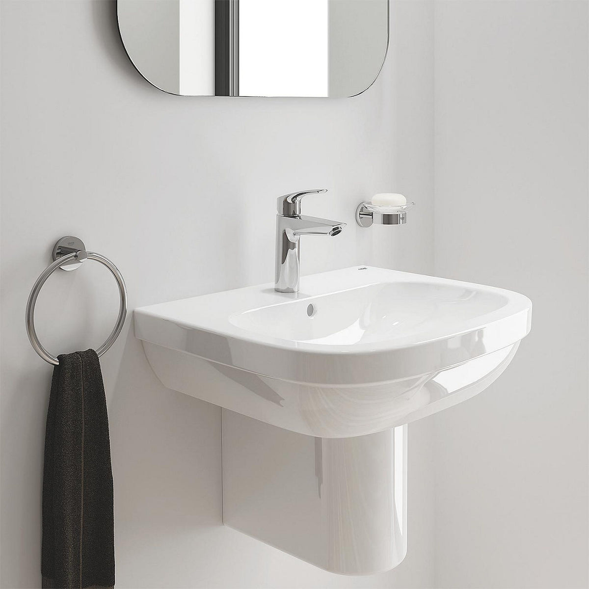 Mitigeur de lavabo Grohe Eurosmart saillie 121mm chromé