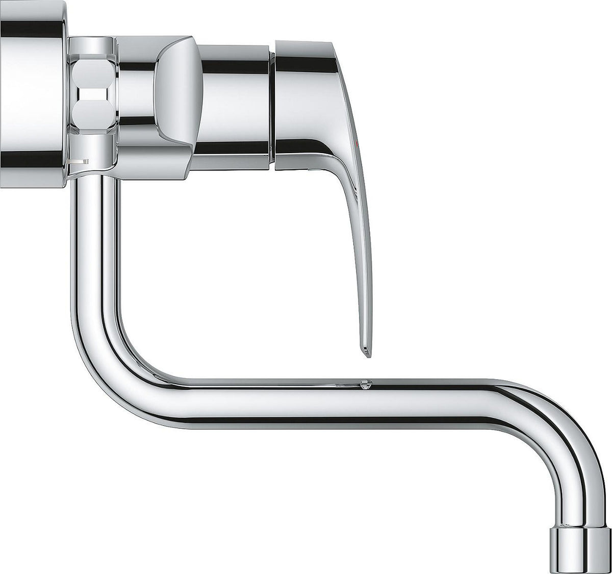 Mitigeur d'évier mural Grohe Eurosmart avec bec pivotant
