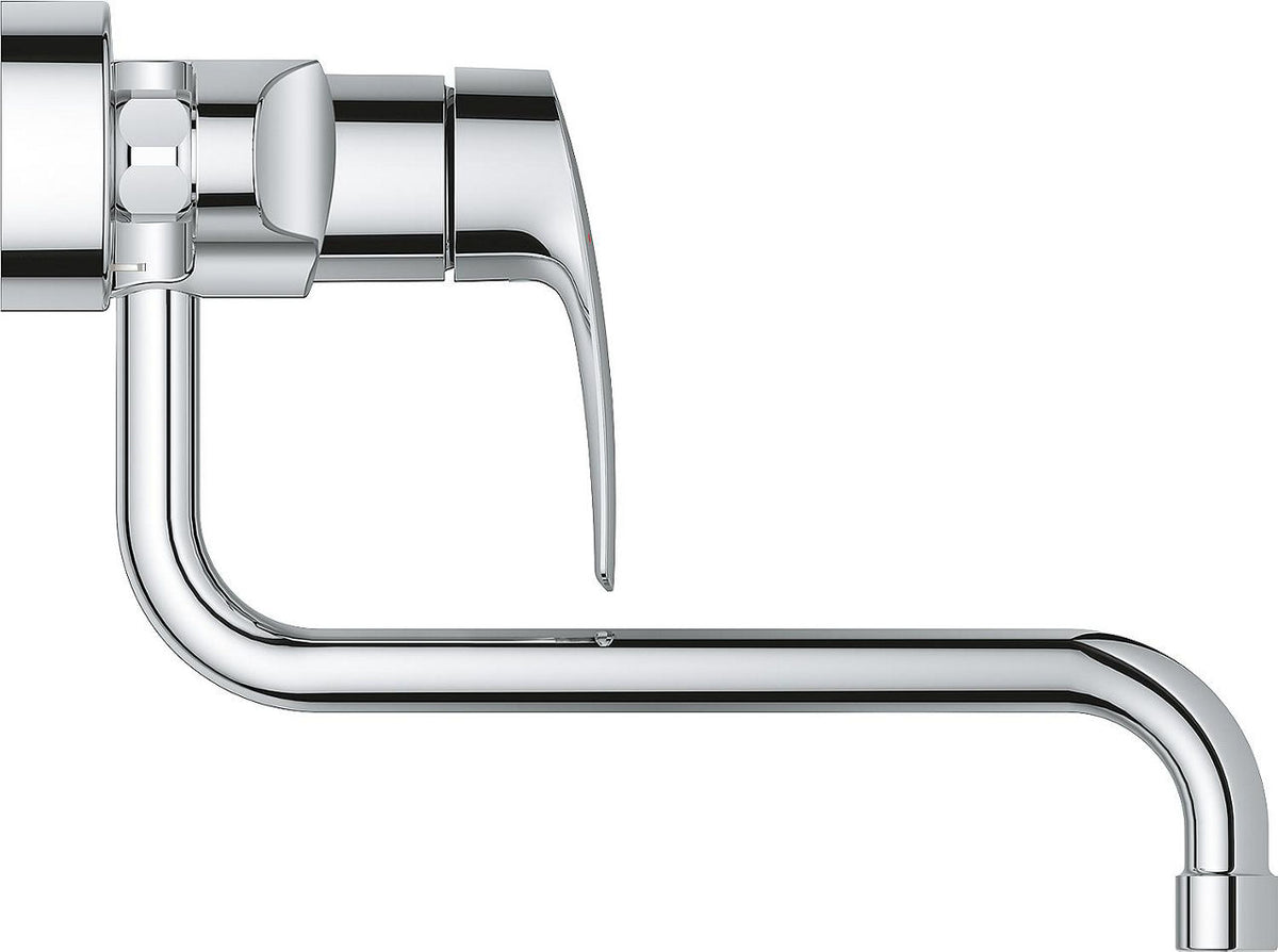 Mitigeur d'évier mural Grohe Eurosmart avec bec pivotant