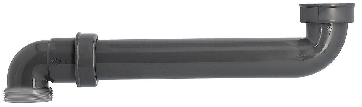 Coude d'évacuation peu encombrant DN40 1 1/2" en matière recyclée