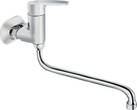 Mitigeur d'évier mural Heinrichschulte Alpha 350 Bec orientable Saillie 330 mm chrome