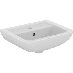 Lave-mains Eurovit Plus 1 trou pour robinetterie, blanc, l x H x P : 450 x 170 x 360 mm